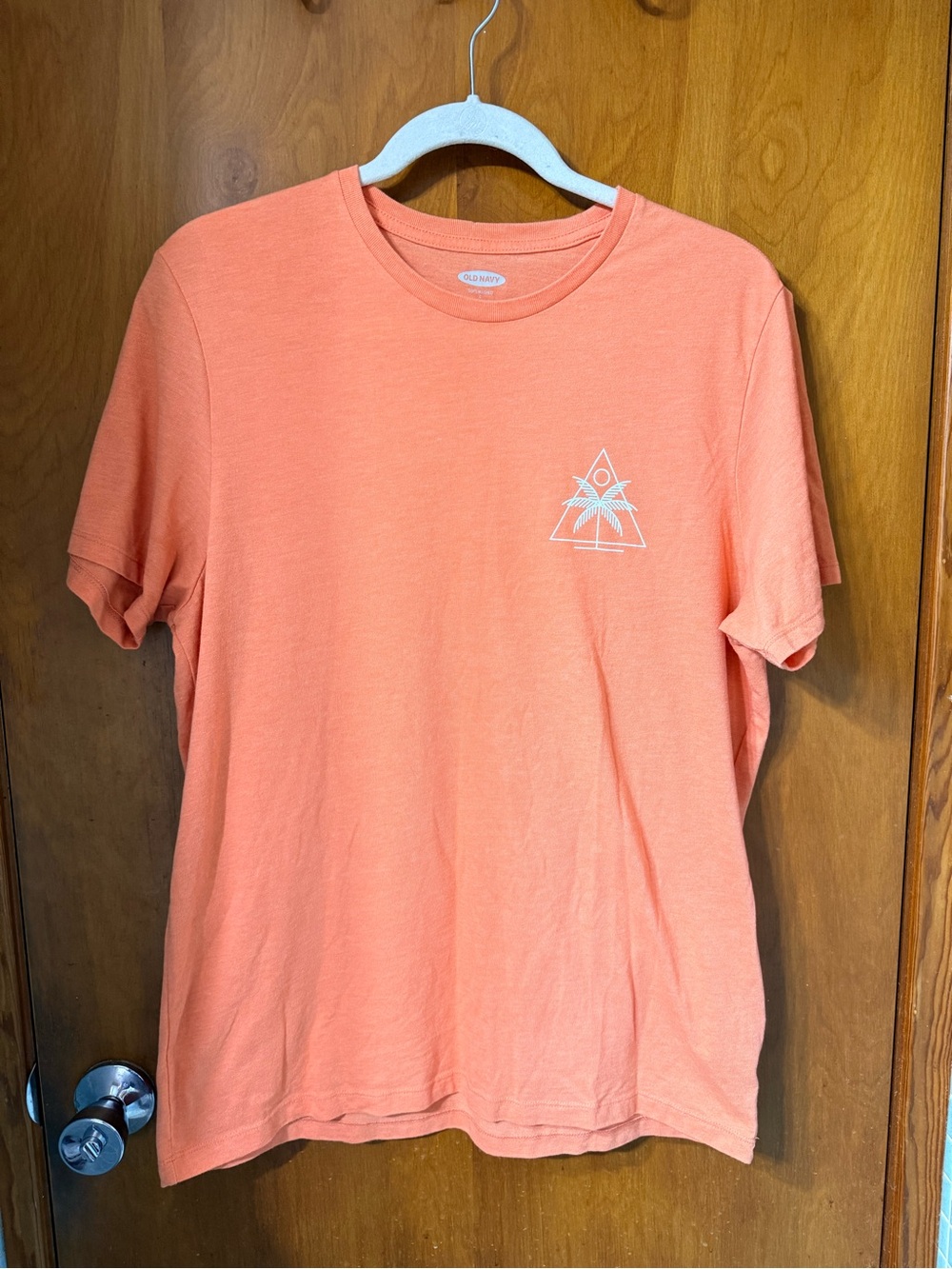 Old Navy Coral Short-Sleeve Graphic Crewneck Tee